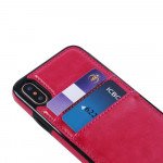 Wholesale iPhone Xs Max Leather Style Credit Card Case (Red)